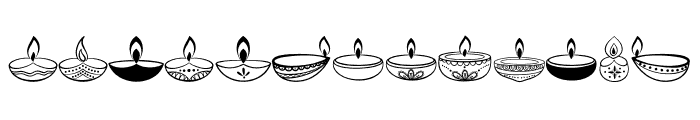 Diwali Doodle Font UPPERCASE