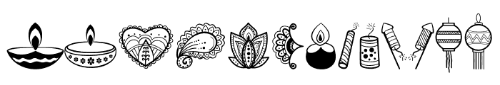 Diwali Doodle Font UPPERCASE