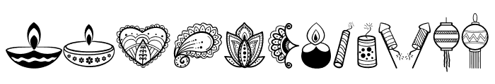 Diwali Doodle Font LOWERCASE