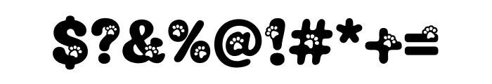 Dog Cat Retro Paw Font OTHER CHARS