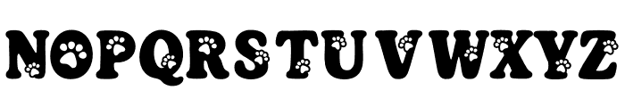Dog Cat Retro Paw Font UPPERCASE