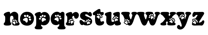 Dog Cat Retro Paw Font LOWERCASE