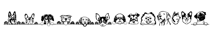 Dog Doodle Font UPPERCASE