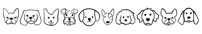 Dog Face Doodle Font OTHER CHARS