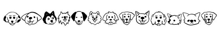 Dog Face Doodle FONT