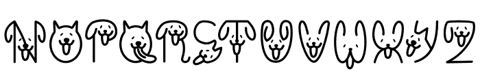 Dog Head Font UPPERCASE