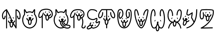 Dog Head Font LOWERCASE