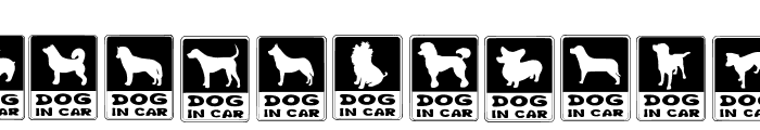 Dog In Car Regular Font UPPERCASE