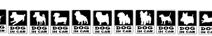 Dog In Car Regular Font LOWERCASE