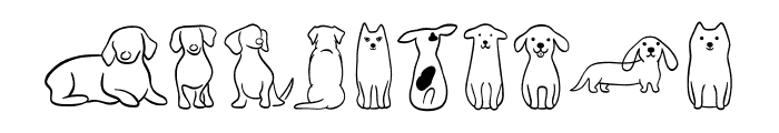 Dog Line Art Font OTHER CHARS