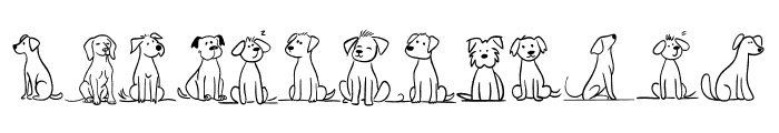 Dog Line Art FONT