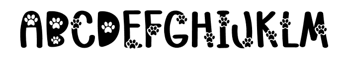 Dog Paws Font UPPERCASE