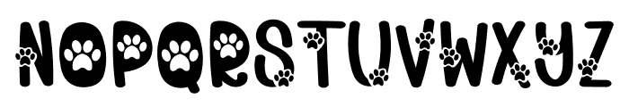 Dog Paws Font UPPERCASE