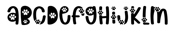 Dog Paws Font LOWERCASE