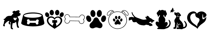 Dog Silhouettes Font OTHER CHARS