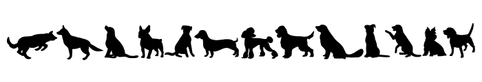 Dog Silhouettes Font UPPERCASE