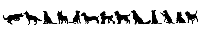 Dog Silhouettes Font LOWERCASE