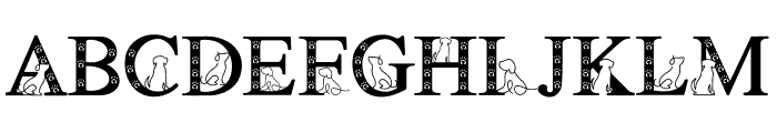 Dog art Font UPPERCASE