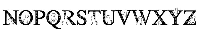 Dog art Font UPPERCASE