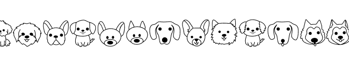 Dog doodles Font UPPERCASE