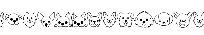 Dog doodles Font UPPERCASE