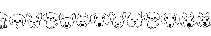 Dog doodles Font LOWERCASE