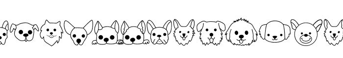 Dog doodles Font LOWERCASE