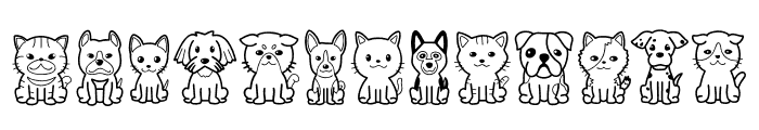 Dogs and Cats Font LOWERCASE