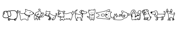 Dogs doodle Font LOWERCASE