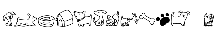 Dogs doodle Font LOWERCASE