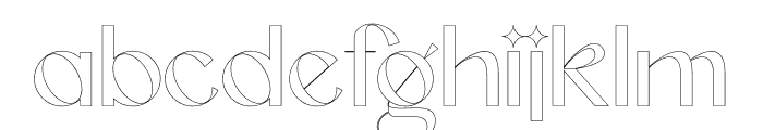Doky Outline Font LOWERCASE