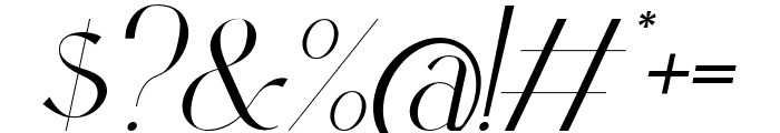 Dolce Gargia Italic Font OTHER CHARS