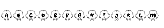 Dolly Cat Monogram Regular Font LOWERCASE