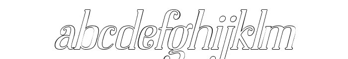 DolphinsOutline-LightItalic Font LOWERCASE