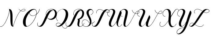 Dominica Calligraphy Font UPPERCASE