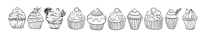 Donuts And Cupcake Font OTHER CHARS