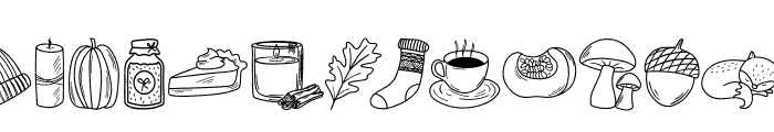 Doodle Autumn Font LOWERCASE