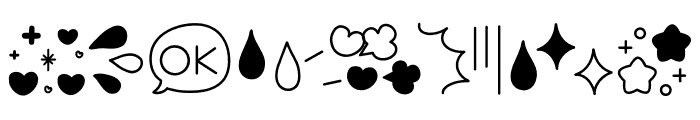 Doodle Cat face Font OTHER CHARS