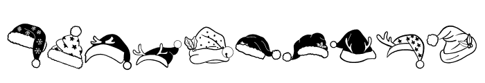 Doodle Christmas Hat Font OTHER CHARS