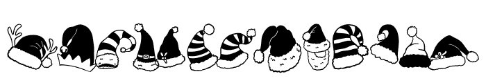 Doodle Christmas Hat Font LOWERCASE