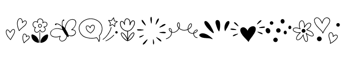Doodle Decoration Font UPPERCASE