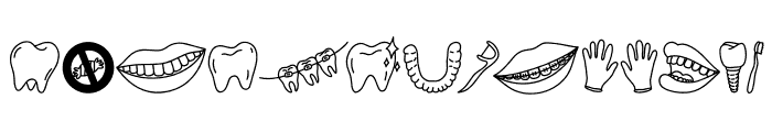 Doodle Dentist Font UPPERCASE