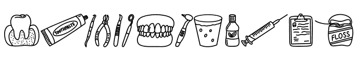 Doodle Dentist Font UPPERCASE