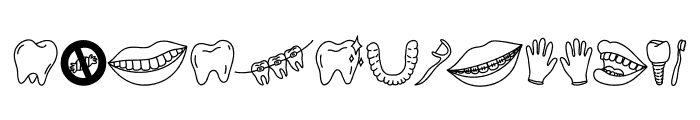 Doodle Dentist Font LOWERCASE