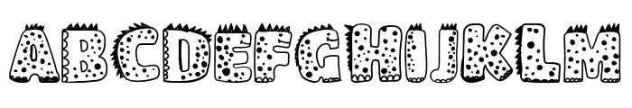 Doodle Dinosaur Font UPPERCASE