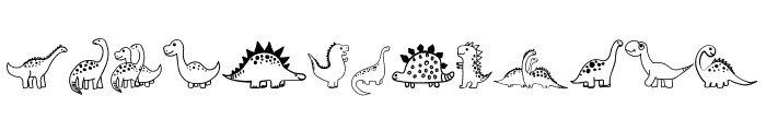 Doodle Dinosaur Font LOWERCASE