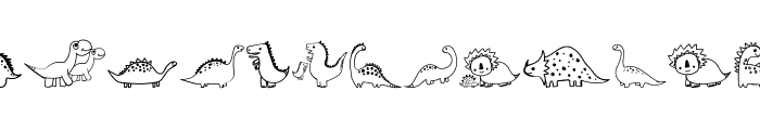 Doodle Dinosaur Font LOWERCASE