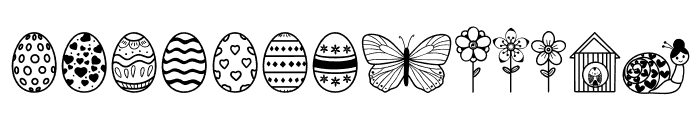 Doodle Easter Font UPPERCASE