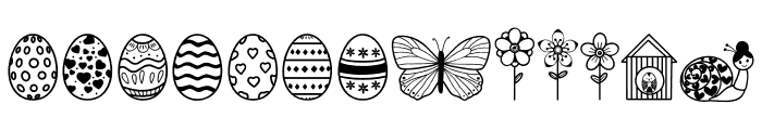 Doodle Easter Font LOWERCASE