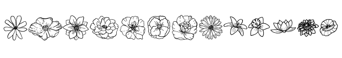 Doodle Flower Font LOWERCASE